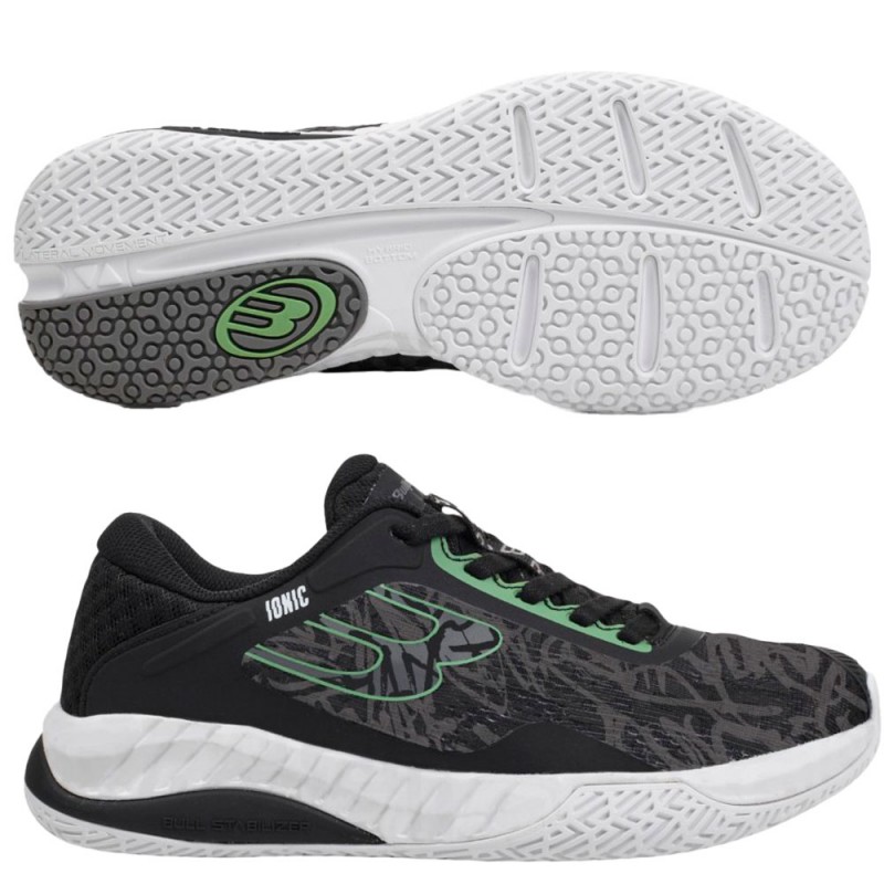 Bullpadel Ionic Woman 25V black green 2025 Padel Shoes Bullpadel Ionic Woman 25V black green 2025 Padel Shoes