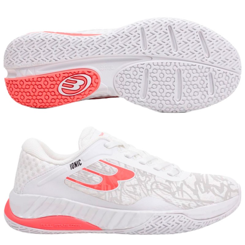 Bullpadel Ionic Woman 25V white pink 2025 Padel Shoes