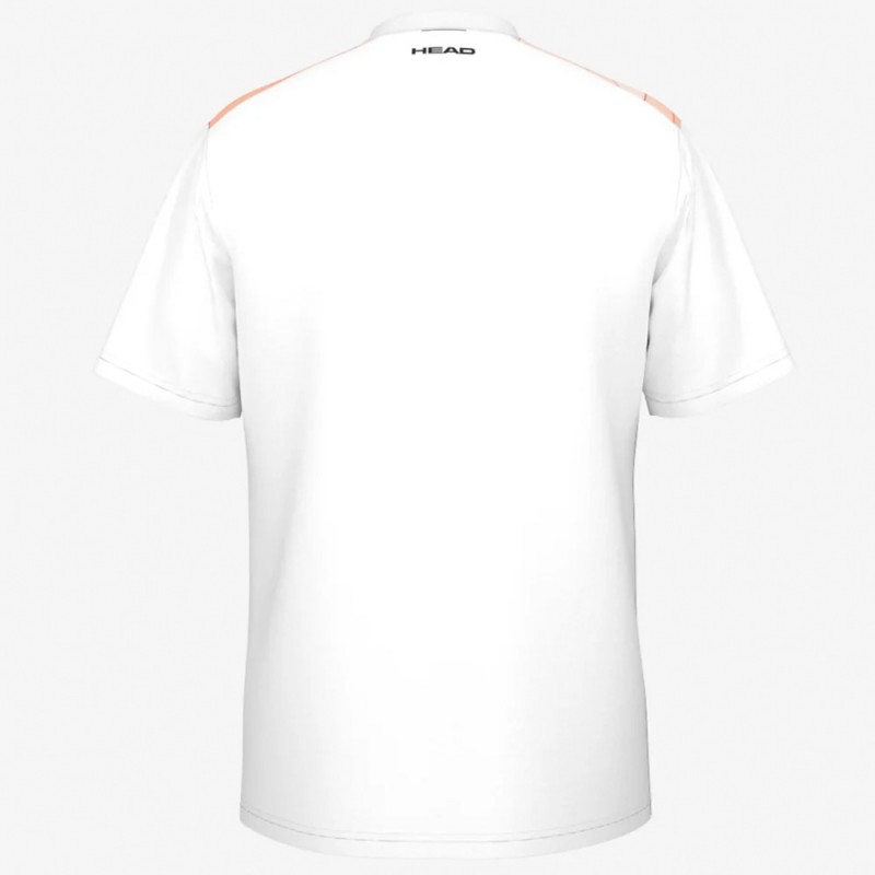 T-shirt Head Topspin white orange - Zona de Padel