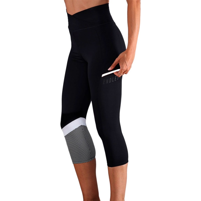Leggings Endless Line Pocket HW black grey
