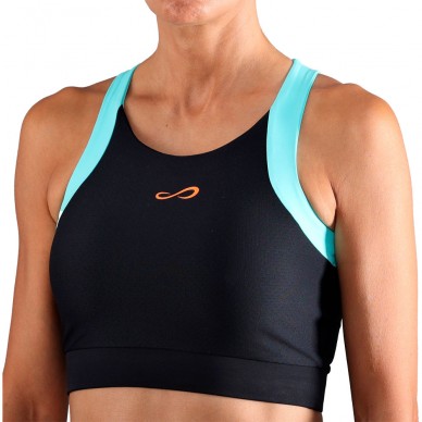 T-Shirt Endless Top Crop black blue