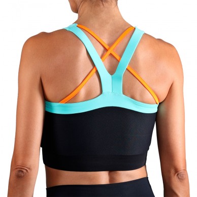 T-Shirt Endless Top Crop black blue