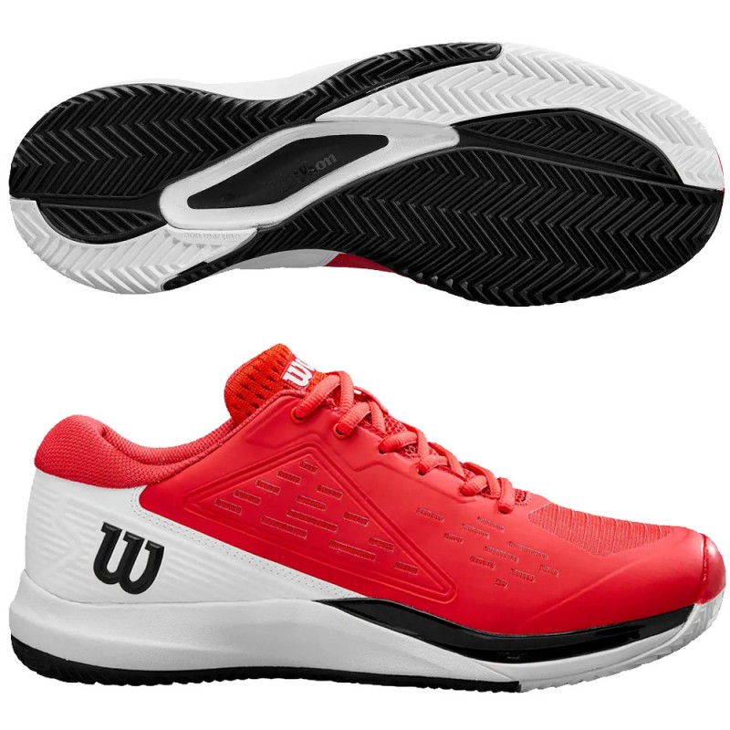 Wilson Rush Pro Ace Clay red white 2025 padel shoes Wilson Rush Pro Ace Clay red white 2025 padel shoes