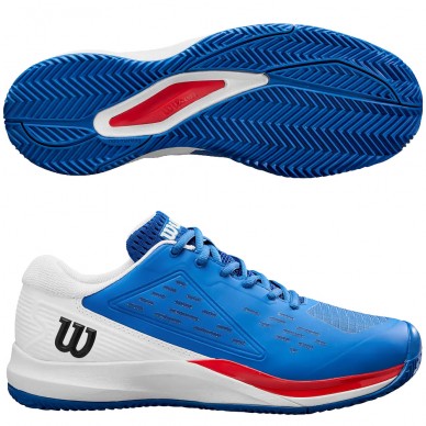 Wilson Rush Pro Ace Clay Blue White 2025 Padel Shoes