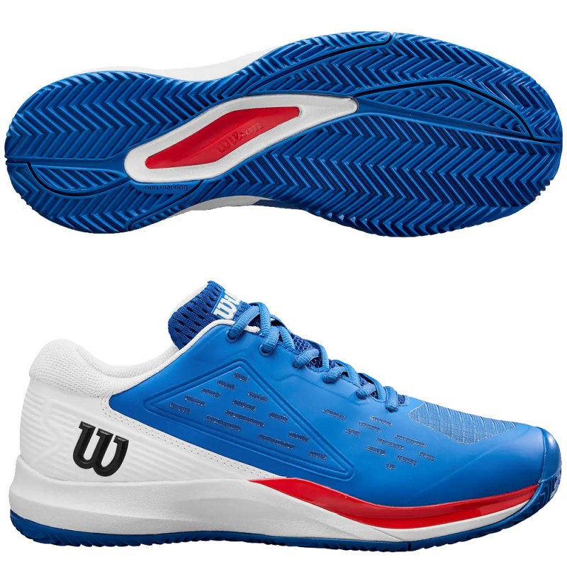 Wilson Rush Pro Ace Clay Blue White 2025 Padel Shoes