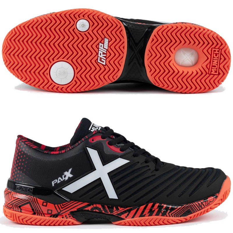 Munich PADX 55 black red 2025 Padel Shoes