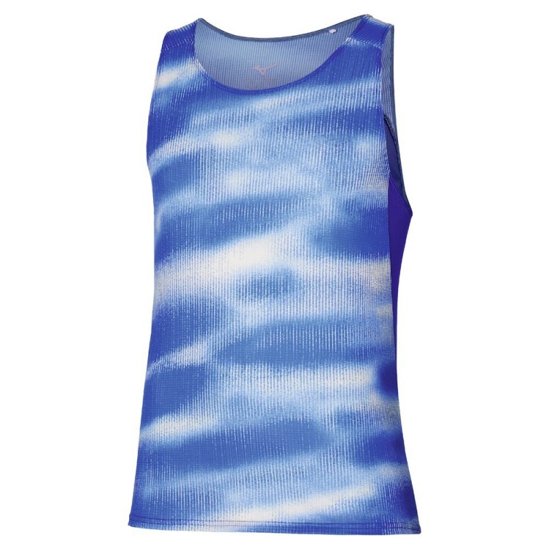 T-shirt Mizuno Dryaeroflow Graphic Tank blue white