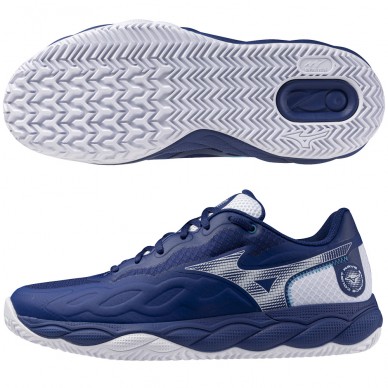Mizuno Wave Enforce Court CC bellwether blue white 2025 Padel Shoes
