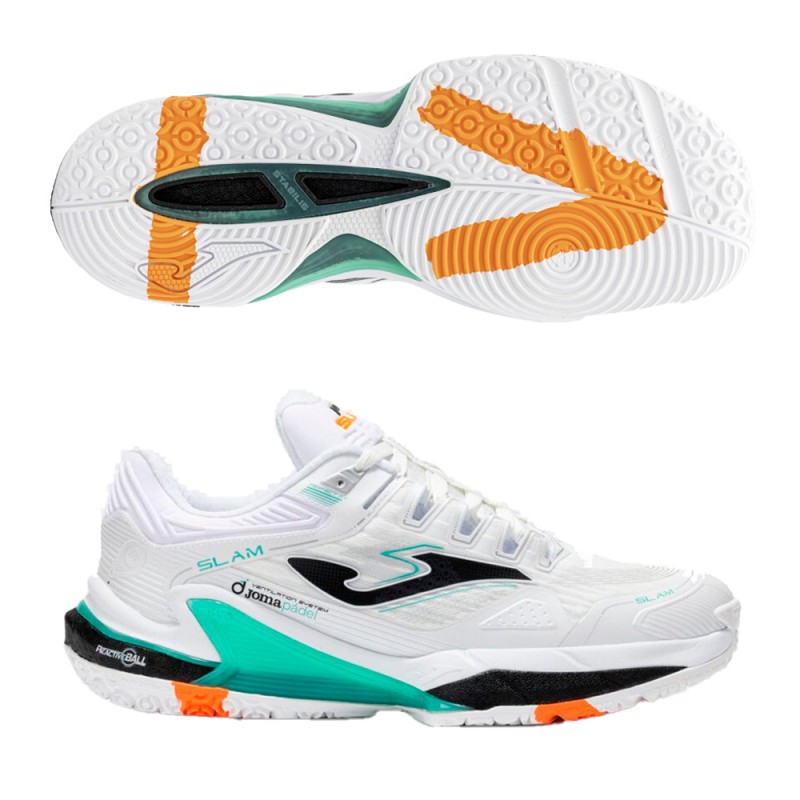 Joma Slam Men 2502 white turquoise 2025 Padel Shoes Joma Slam Men 2502 white turquoise 2025 Padel Shoes