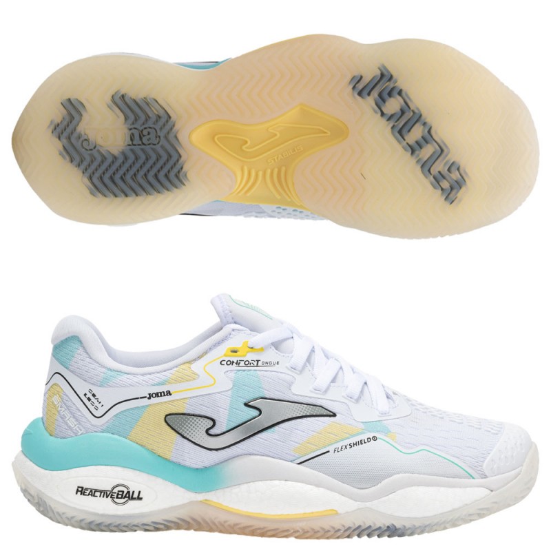 Joma Smash Lady 2532 white blue 2025 Padel Shoes