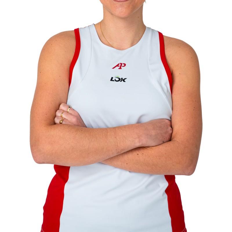T-shirt Lok Elk A1Padel white red T-shirt Lok Elk A1Padel white red