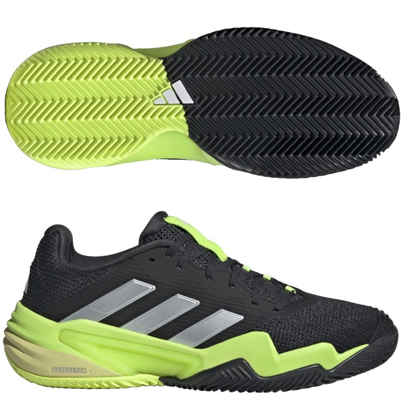 Adidas Barricade M Clay black lucid lemon 2025 padel shoes Adidas Barricade M Clay black lucid lemon 2025 padel shoes