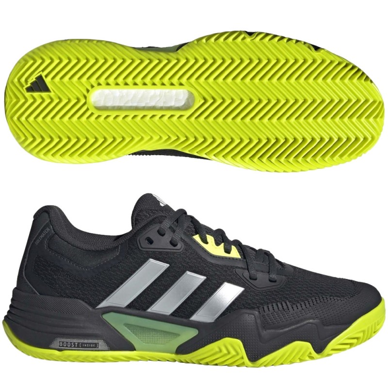 Adidas Solematch Control 2 M Boost Clay black lucid lemon 2025 Padel Shoes Adidas Solematch Control 2 M Boost Clay black lucid lemon 2025 Padel Shoes