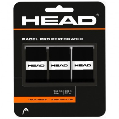 Overgrips Head Padel Pro Perforated 3 Pack Black