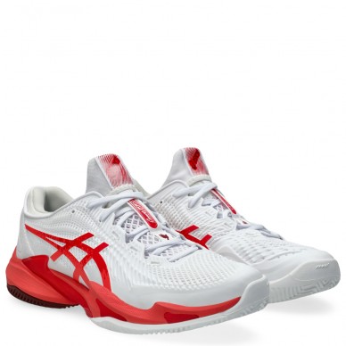 Asics Court FF3 Novak Clay white electric red 2025 Padel Shoes