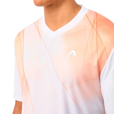 T-shirt Head Topspin white orange