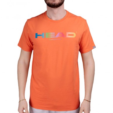 T-shirt Head Rainbow orange