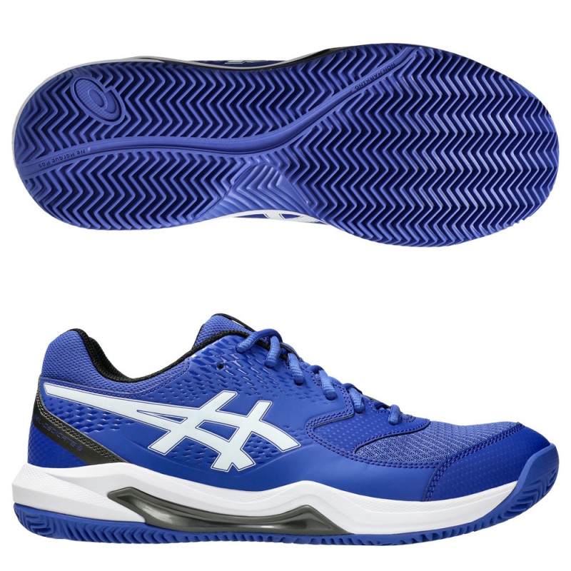 Asics Gel Dedicate 8 Clay dark cobalt white 2025 Padel Shoes Asics Gel Dedicate 8 Clay dark cobalt white 2025 Padel Shoes