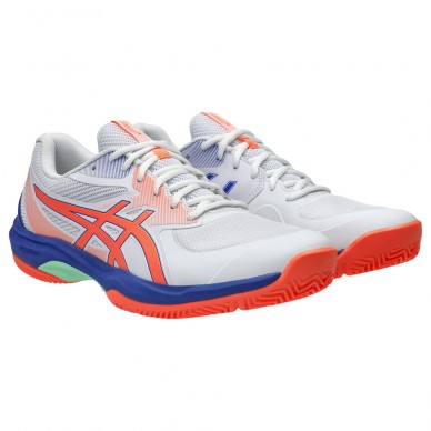 Asics Game FF Padel white vivid coral 2025 Padel Shoes