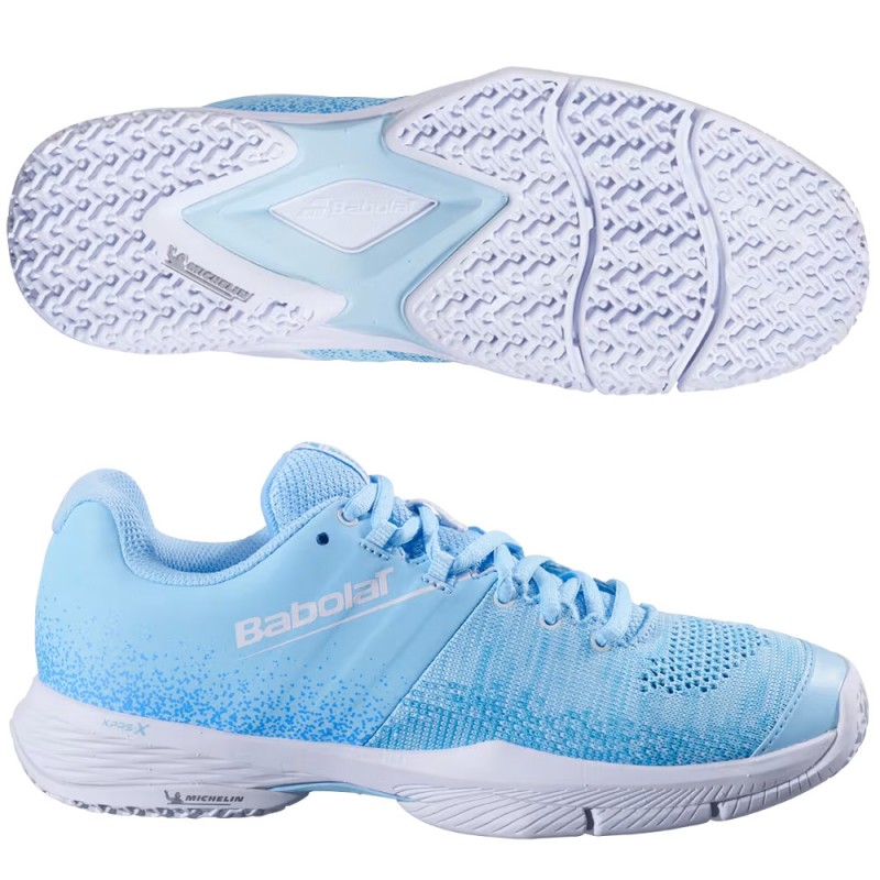 Babolat Sensa Women cyan blue white 2025 padel shoes
