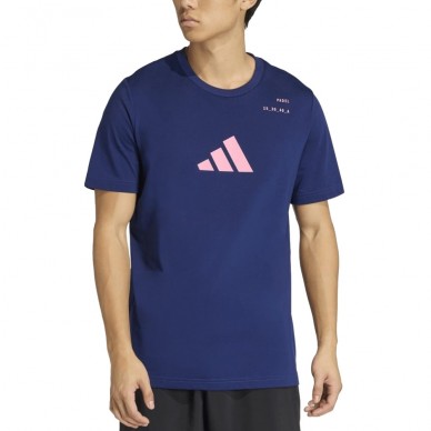 T-shirt Adidas M Padel Cat navy blue
