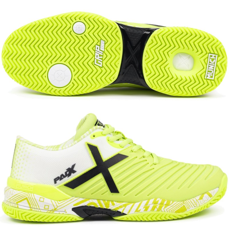 Munich PADX 62 Padel white yellow 2026 Padel Shoes