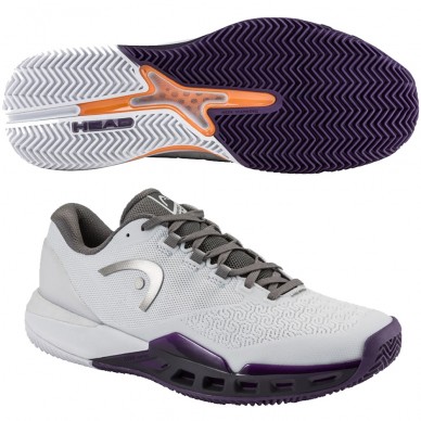 Head Revolt Pro 5.0 Clay Men light grey purple night 2026 padel shoes