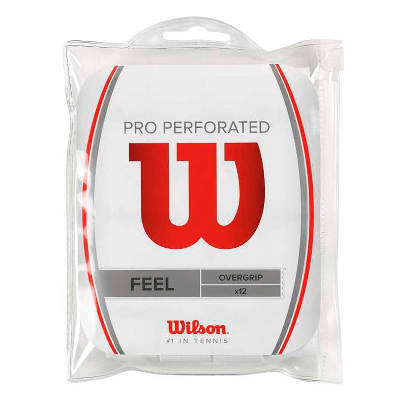 Bolsa Wilson 12 Overgrips Feel Microperforados Blancos Bolsa Wilson 12 Overgrips Feel Microperforados Blancos