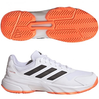 Adidas Courtjam Control 3 M Clay white black orange 2026 Padel Shoes
