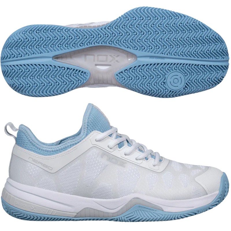 Nox Nerbo white dusk blue 2026 padel shoes