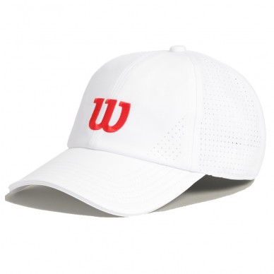 Cap Wilson Active Perforated White with Red Logo