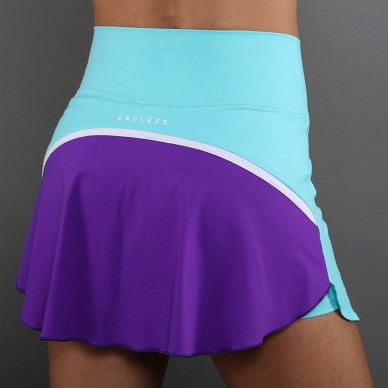 Skirt Endless Bloom aqua blue