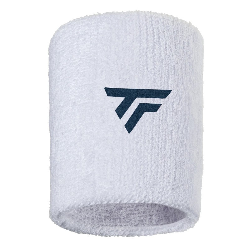 Wristband Tecnifibre XL white blue logo