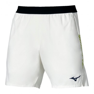 Short Mizuno Tennis 7 Inches Amply White Yellow