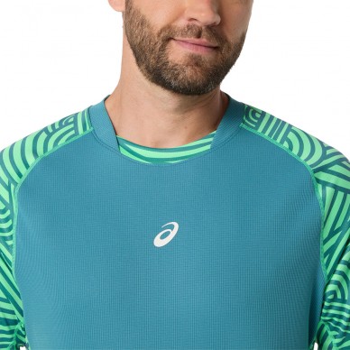 T-shirt Asics Court All Over Print SS Top teal