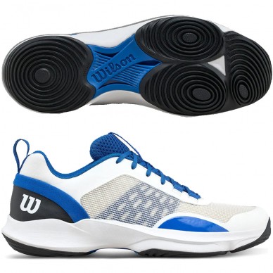 Wilson Hurakn Pro V2 white deja vu blue 2025 Padel shoes