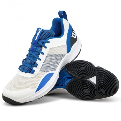 Wilson Hurakn Pro V2 white deja vu blue 2025 Padel shoes