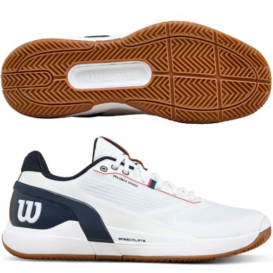 Wilson Rush Pro 5 Clay white navy 2026 padel shoes