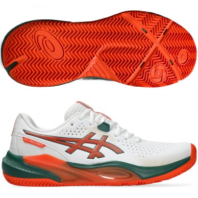Asics Gel Challenger 15 Padel White Energy Orange 2026 Padel Shoes