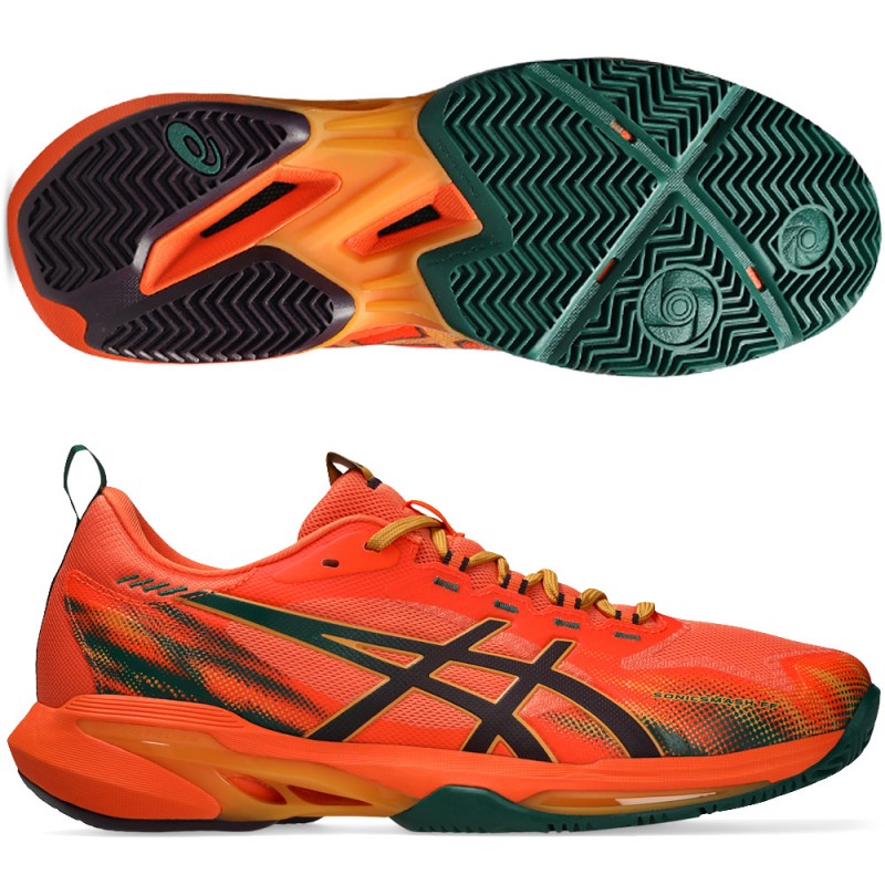 Asics Sonicsmash FF energy orange dark aubergine 2026 Padel Shoes