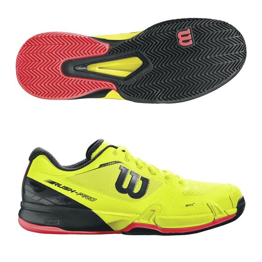 Zapatillas Wilson Rush Pro 2.5 Clay Safety Yellow / Black 2017