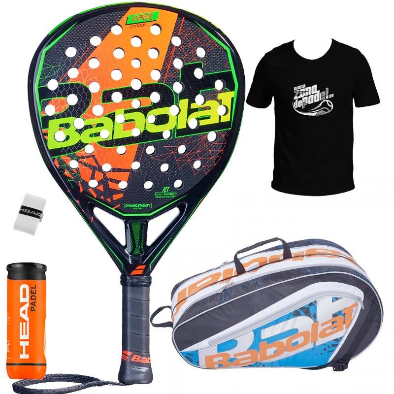 Incorrecto fuga de la prisión Descarga Pack Babolat Viper Carbon + bag 2019 - Padel Zone - Zona de Padel