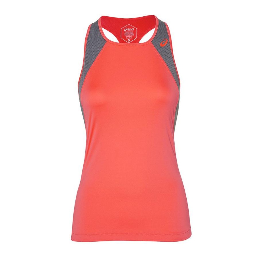 Camiseta Asics Mujer Club Padel Tank Flash Coral