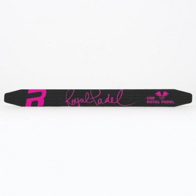 Protector Royal Padel Negro Logo Rosa