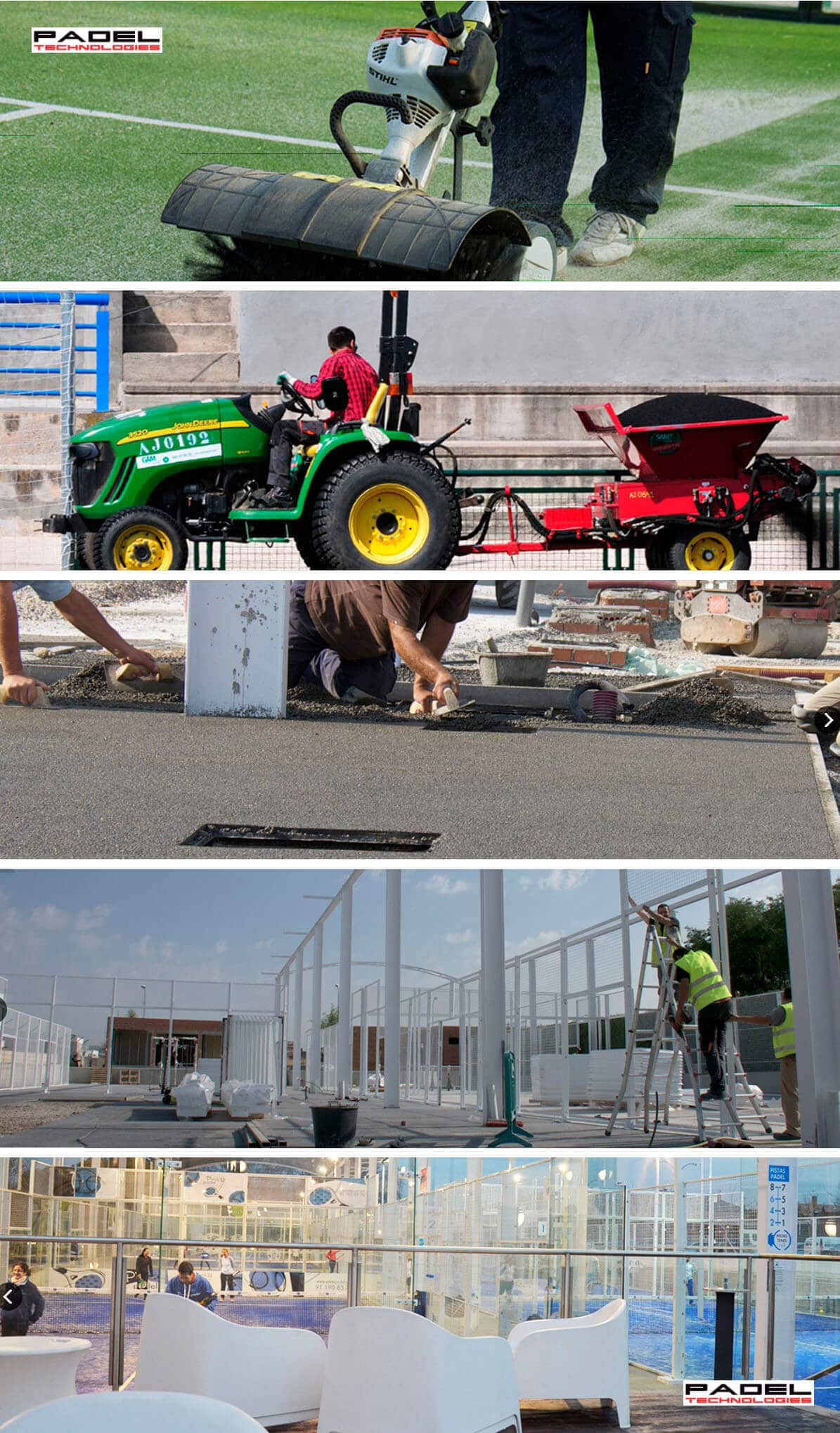 Padel Technologies construction of padel courts