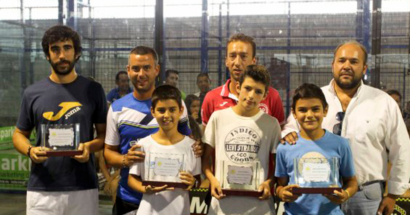 César Abad, Arturo Coello and Pablo Cardona in the Spanish Junior Padel Championship