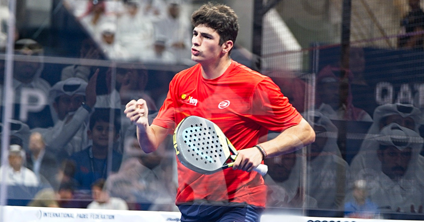 Arturo Coello during the 2021 Padel World Championship