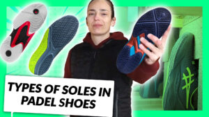 Type of soles in padel shoes