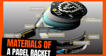 Materials of a padel racket